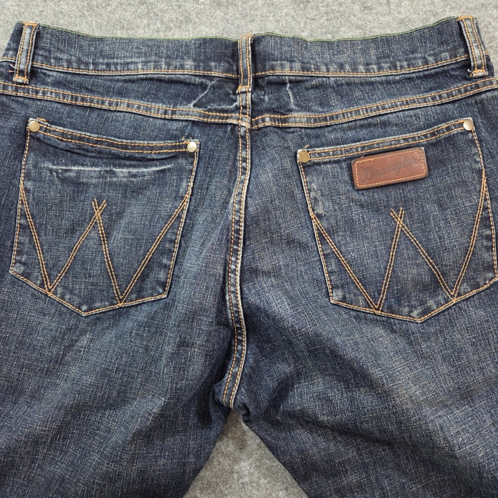 Wrangler Retro Slim Straight Jeans Mens 33x34 Blue WLT88BZ Stretch Denim - Picture 10 of 10
